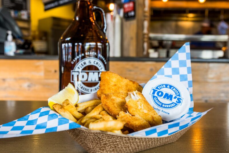 3 Piece Fish & Chips with Growler